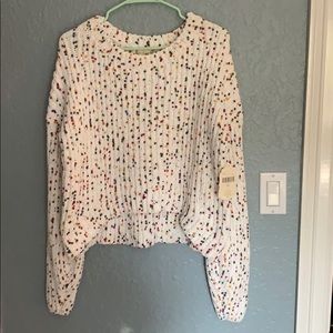 Brand new Rainbow dot knit sweater